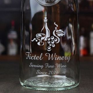 Engraved Fine Wine Carafe