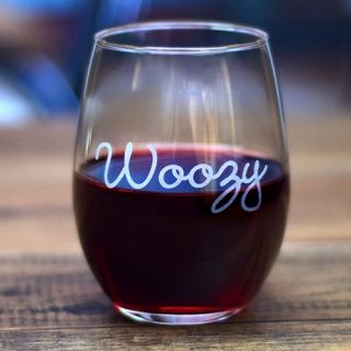 Engraved Buzzed Stemless Wine Glass