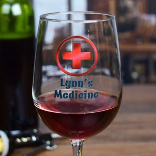 Printed Prescription Tall Wine Glass