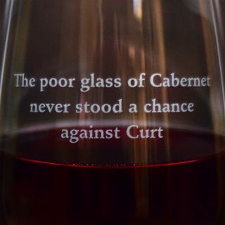 Engraved Unfortunate Tall Wine Glass